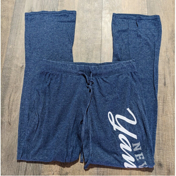 New York Yankees Sweatpants Womens Small Blue Elastic Waistband Soft Knit MLB - Picture 1 of 7